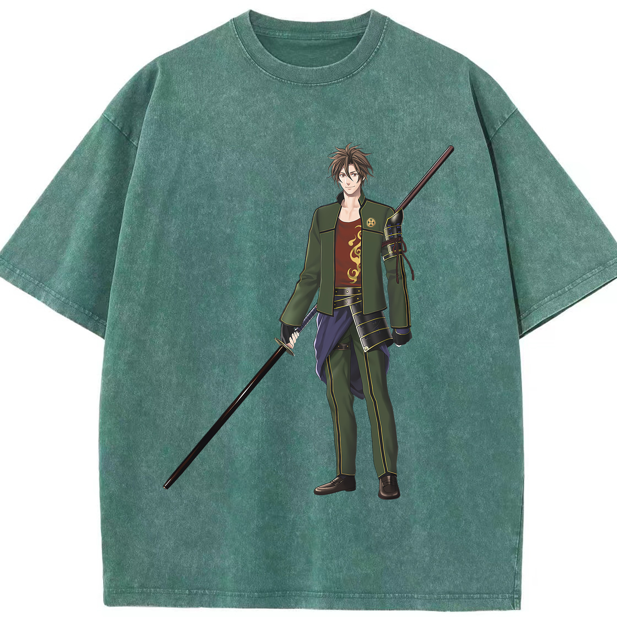 （画像用） 刀剣乱舞 Touken Ranbu 綿100% ヴィンテージ風 半袖Tシャツ（フロントプリント）